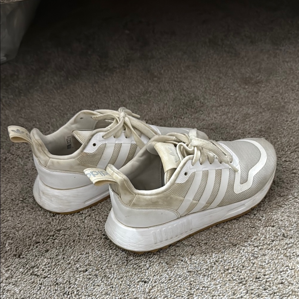 Adidas White and Cream Sneakers